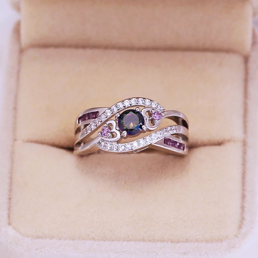 New Women’s 925 Silver Beautiful Amethyst Ring - Picture 5 of 5